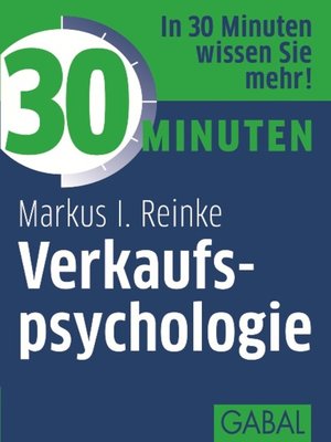 cover image of 30 Minuten Verkaufspsychologie